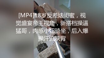 [MP4]18岁反差婊闺蜜，视觉盛宴帝王视角，新搭档操逼猛哥，肉感小妞骑坐，后入爆操汗流浃背