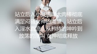 站立后入小骚逼用大肉棒彻底满足闷骚女神的渴望，站立后入淫水直流，从矜持的呻吟到放荡的淫叫 女神彻底释放