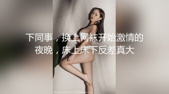 下同事，换上网袜开始激情的夜晚，床上床下反差真大